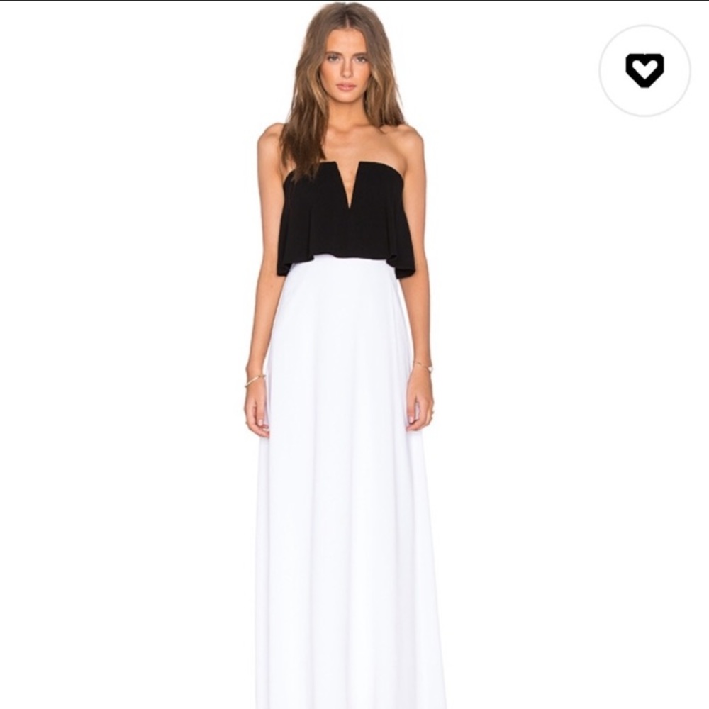 Alyse Black & White Maxi Gown